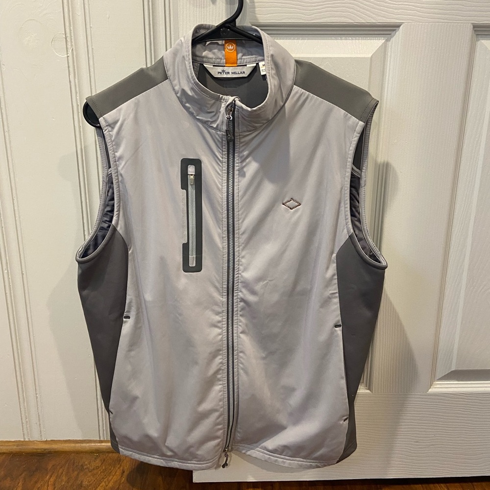 Peter Millar Light Gray Zip-Up Vest